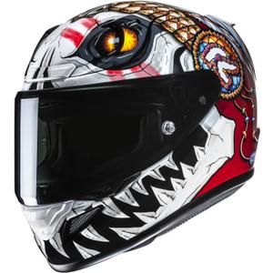 HJC RPHA 12 Skully MC1 каска за мотоциклет с пълно лице, бяло-червена