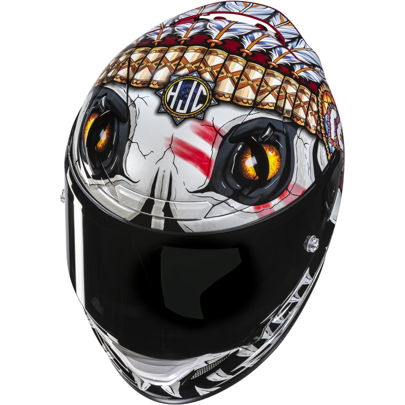 HJC RPHA 12 Skully MC1 каска за мотоциклет с пълно лице, бяло-червена