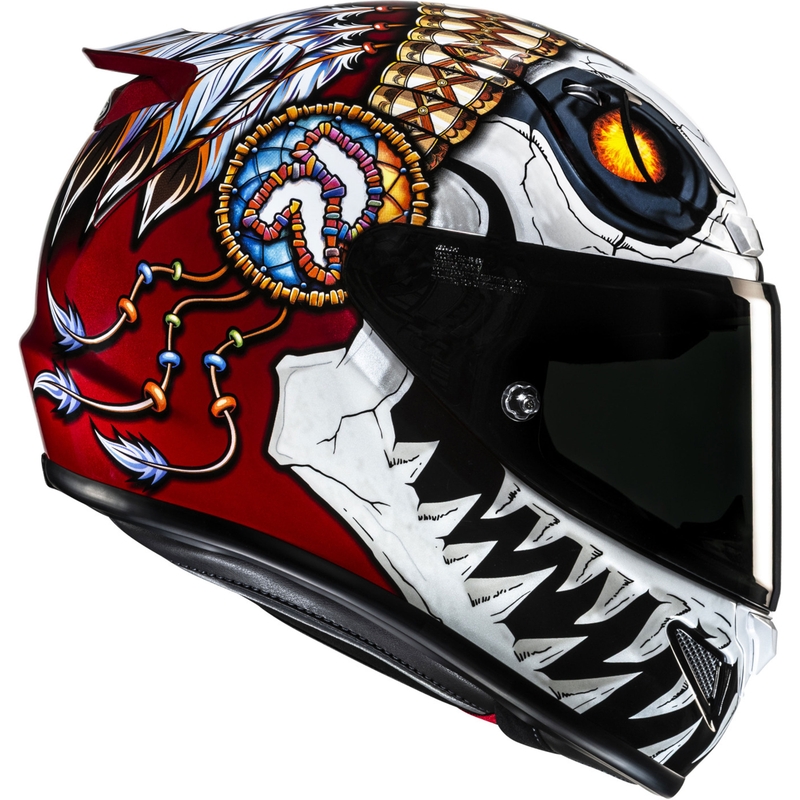HJC RPHA 12 Skully MC1 каска за мотоциклет с пълно лице, бяло-червена
