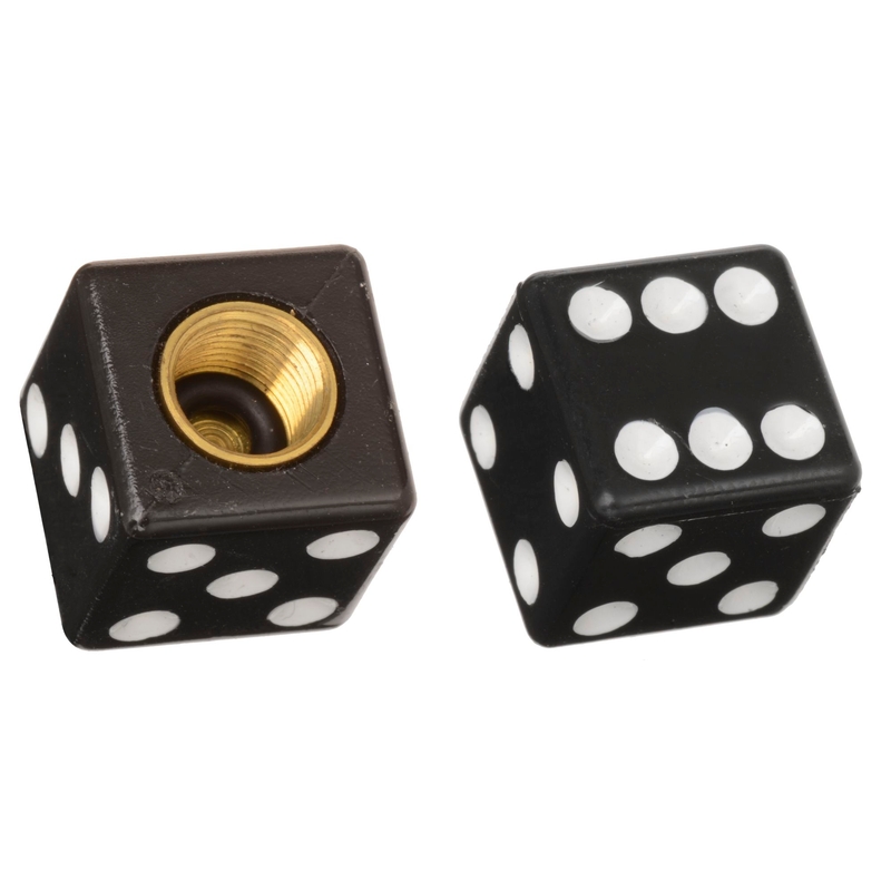 Черни капачки за клапани Oxford Lucky Dice