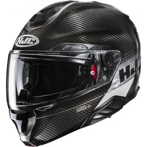 Мото каска HJC RPHA 91 CARBON Elig MC5 с отваряща се дръжка, черно-сива