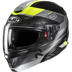 Мото каска HJC RPHA 91 Madal MC3H с отваряща се дръжка, черно-сиво-флуоресцентно жълто