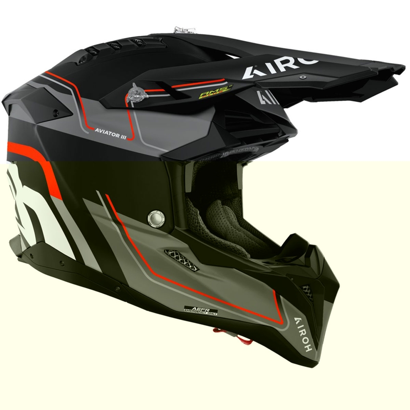 Мотокрос каска Airoh Aviator 3 Leader матово оранжева