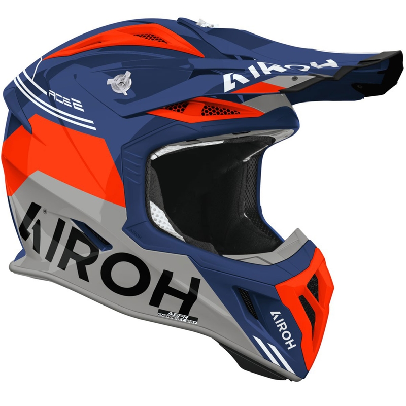 Каска за мотокрос Airoh Aviator ACE 2 Fury, лъскава, циан-червена