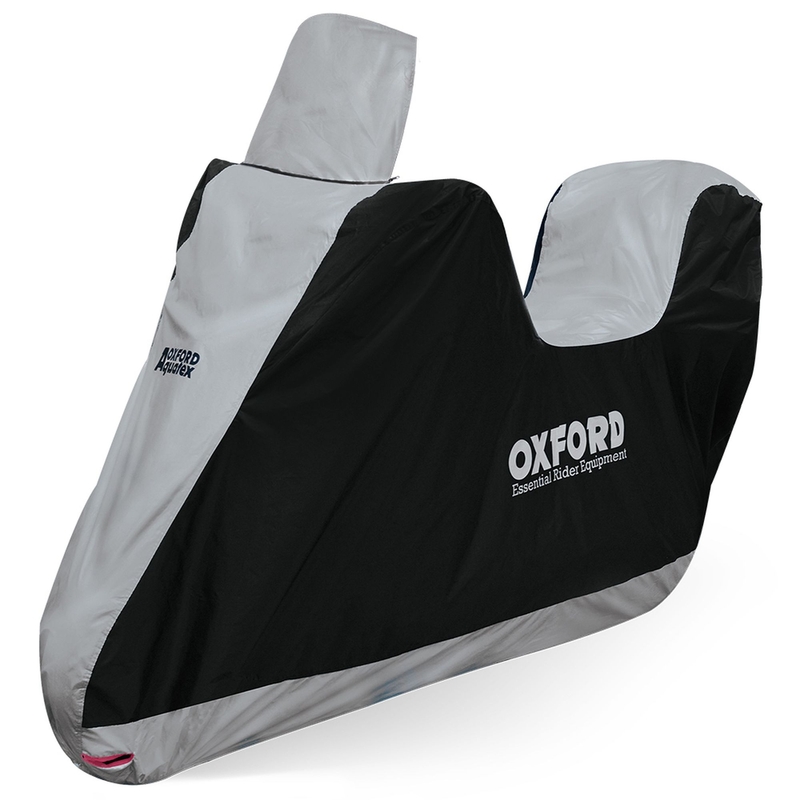 Покривало за мотоциклет Oxford Aquatex Highscreen Scooter с багажно отделение и висок плексиглас
