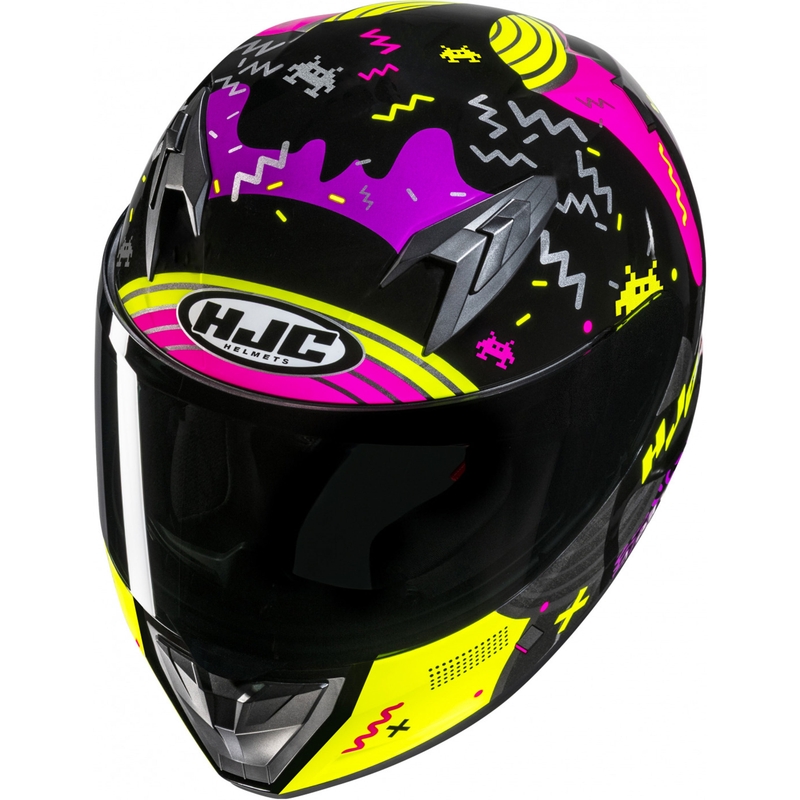 Детска каска за мотоциклет HJC Y10 Mika MC3H, черно-розова