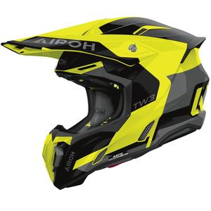 Каска за мотокрос Airoh Twist 3 Fancy, лъскава, флуоресцентно жълта