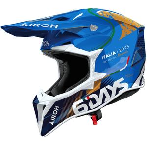 Каска за мотокрос Airoh Wraaap 6DAYS ® ITALY, лъскава