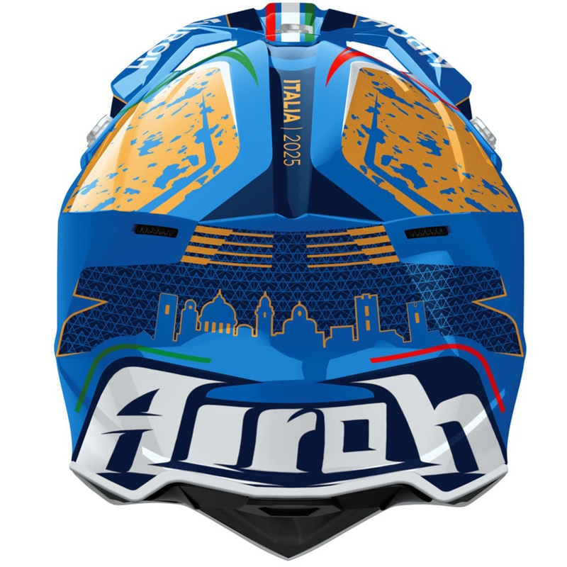 Каска за мотокрос Airoh Wraaap 6DAYS ® ITALY, лъскава