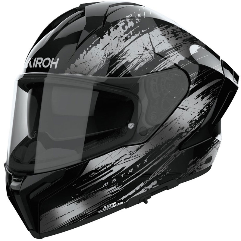 Airoh MATRYX Reflex каска за мотоциклет с пълно лице, лъскаво сива