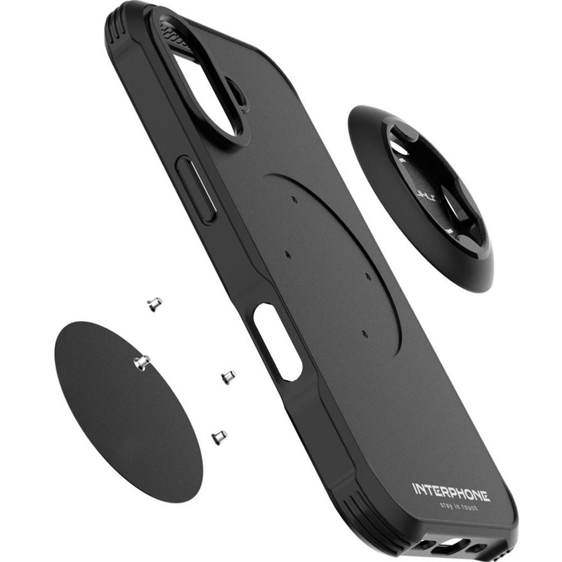 Interphone QUIKLOX Tetraforce - калъф за телефон Apple iPhone 17, черен