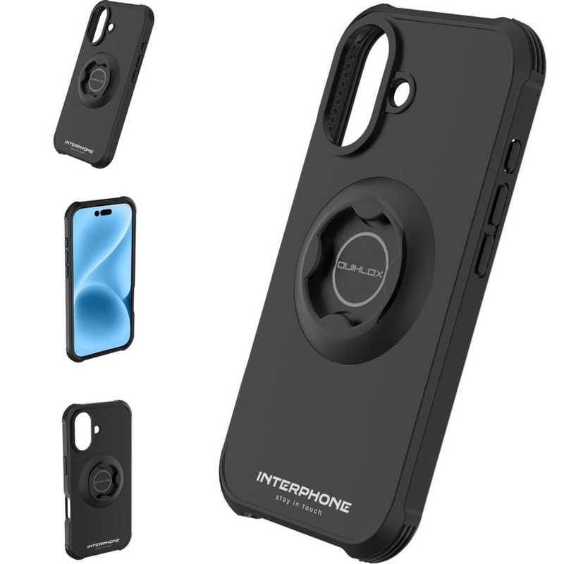 Interphone QUIKLOX Tetraforce - калъф за телефон Apple iPhone 17, черен
