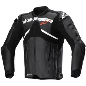 Alpinestars Atem 5 черно и бяло кожено мотоциклетно яке
