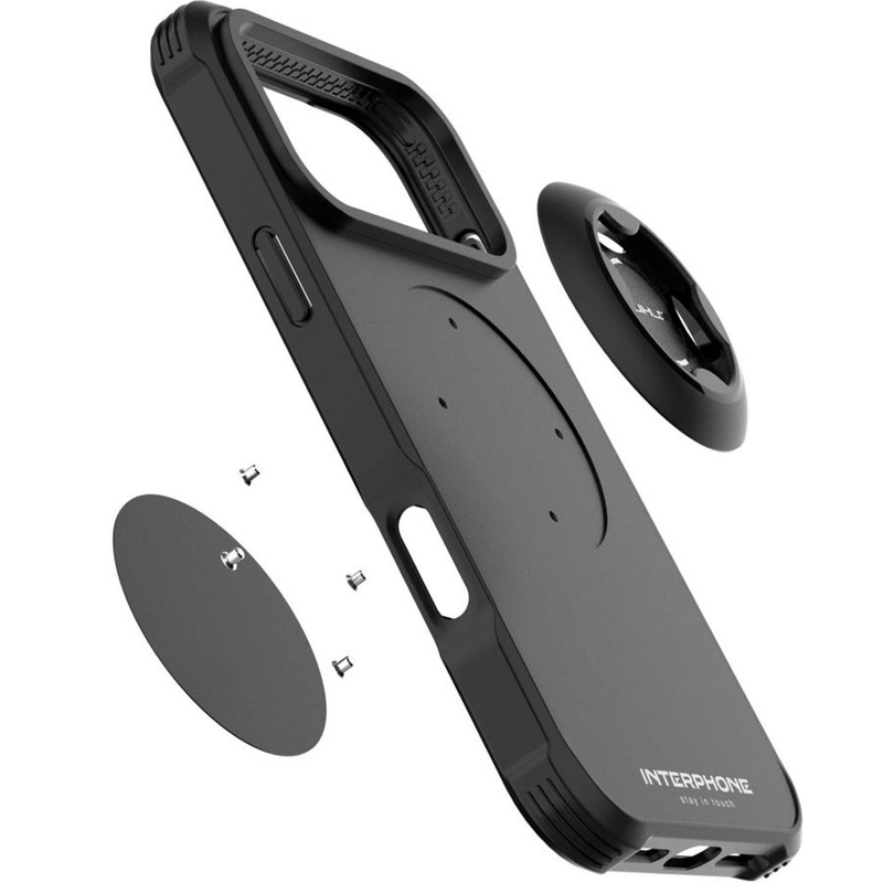 Interphone QUIKLOX Tetraforce - калъф за телефон Apple iPhone 17 Pro Max, черен