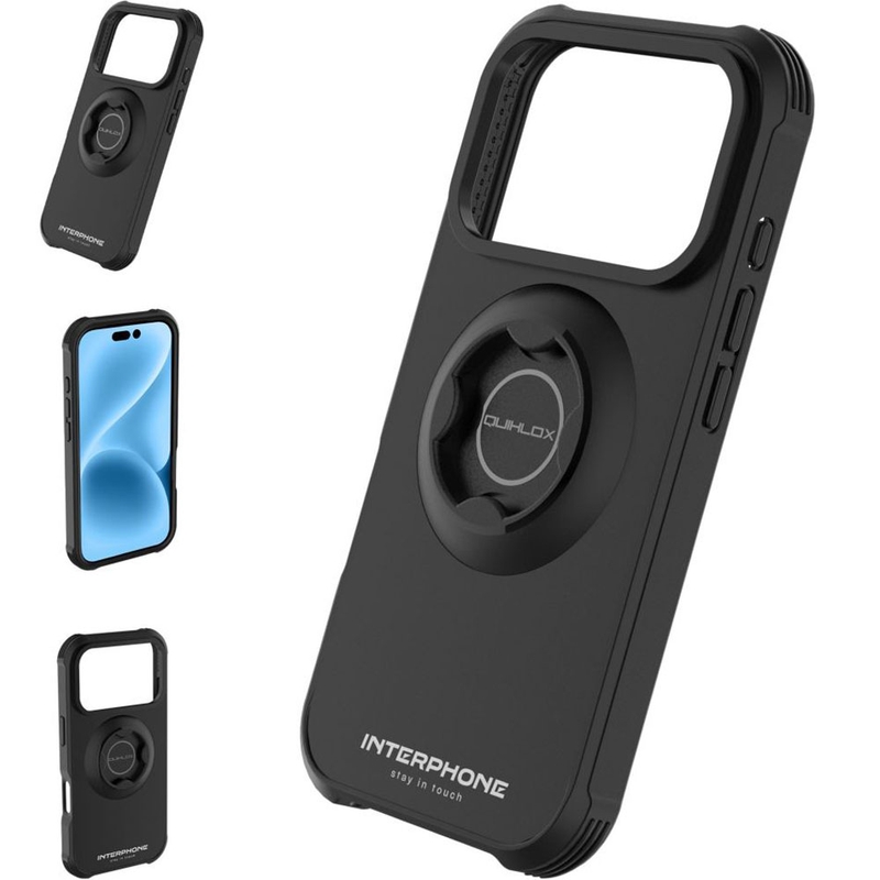 Interphone QUIKLOX Tetraforce - калъф за телефон Apple iPhone 17 Pro Max, черен