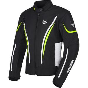 Дамско мотоциклетно яке RSA Wasp Black-White-Fluo Yellow