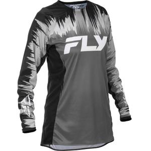Дамска мотокрос фланелка FLY Racing Lite черно-сиво-бяла
