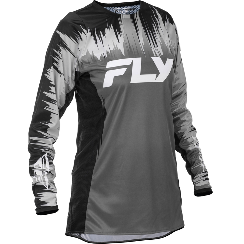 Дамска мотокрос фланелка FLY Racing Lite черно-сиво-бяла