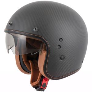 Каска Scorpion Belfast Evo Carbon с отворено лице, черна, матова