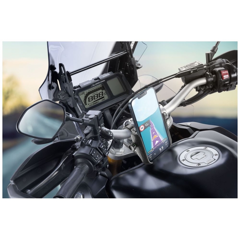 Поставка за телефон Interphone Crab с безжично зареждане и USB-C, черна