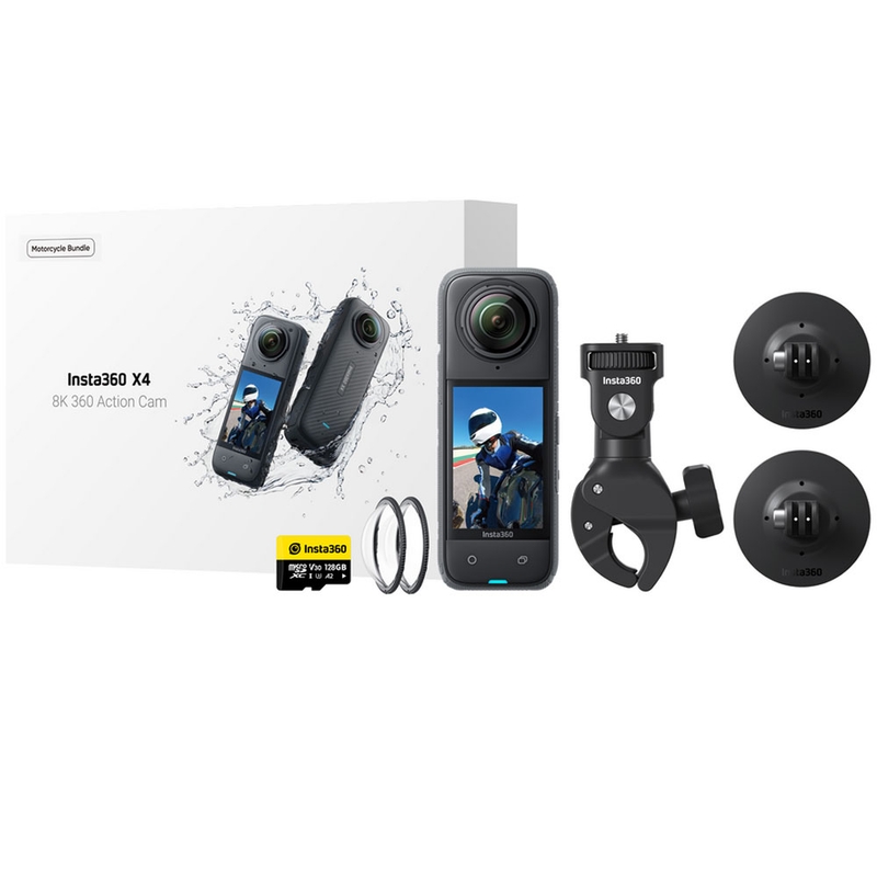 Insta360 X4 Комплект за мотоциклет Екшън камера, черна