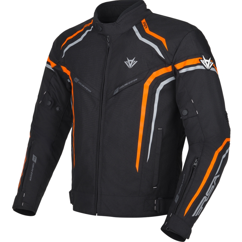 Мотоциклетна куртка RSA Compact 2 black-grey-orange