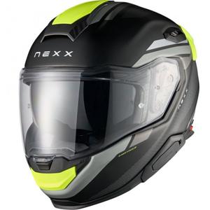 Nexx X.TR Quanta каска за мотоциклет с пълно лице, матово черно-флуоресцентно жълто