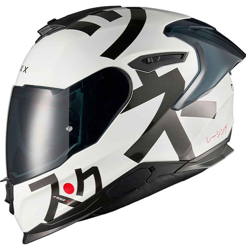 Мотоциклетна каска с пълно лице Nexx Y.100R Nippon, бяла