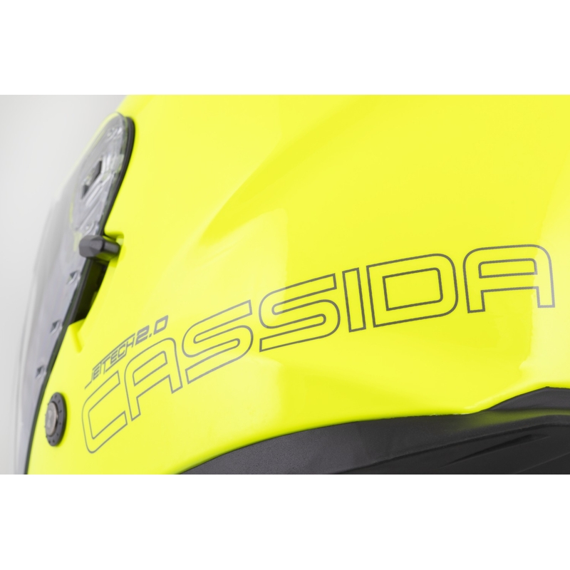 Cassida Jet Tech 2.0 RoTo каска за мотоциклет с отворено лице, флуоресцентно жълто-черно-сива