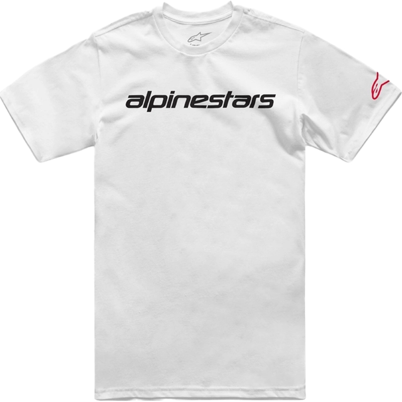 Тениска Alpinestars Linear Wordmark 2.0 CSF бяло-червено-черна