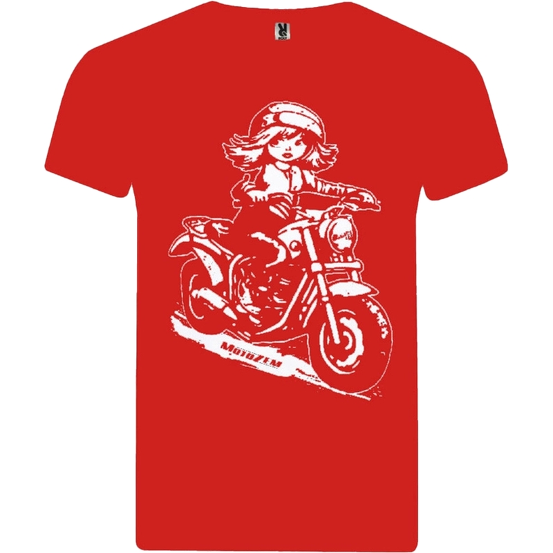 Тениска за момичета MotoZem - Biker Red