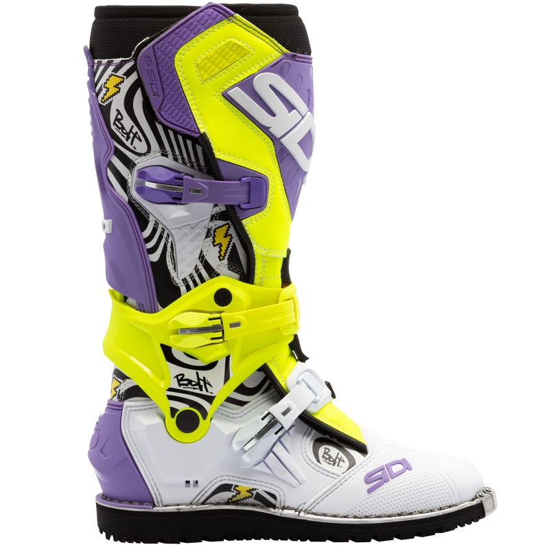 Мотоциклетни ботуши SiDi Crossair HD End BB002 лилаво-жълто-бели