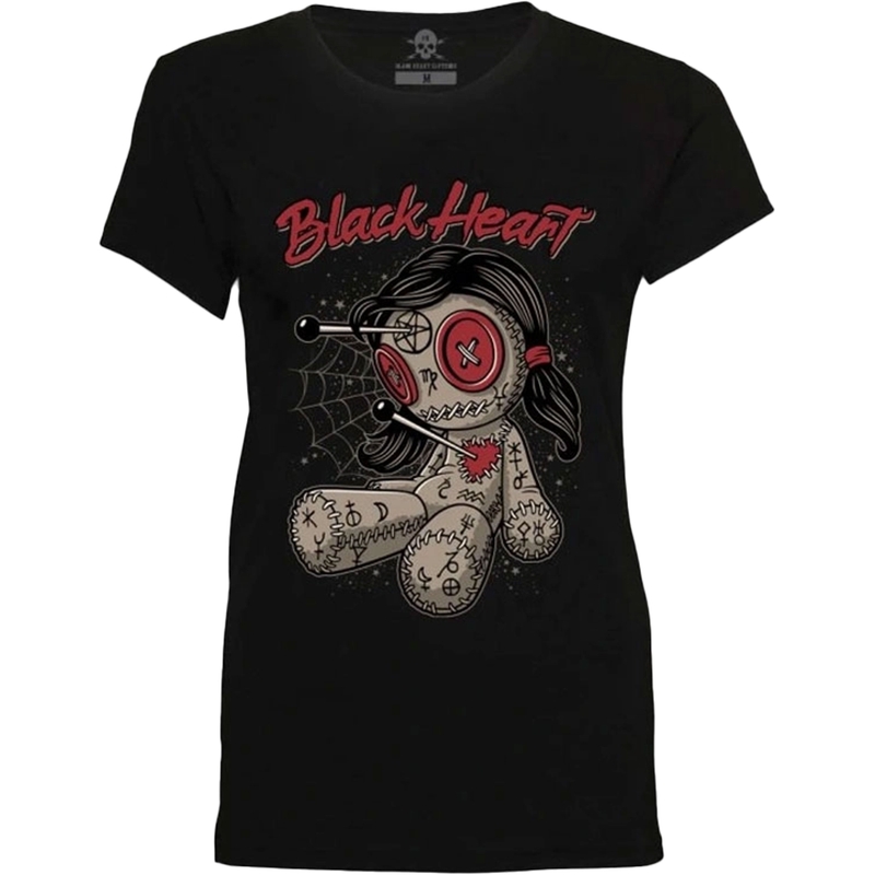 Дамска тениска Black Heart Woodoo Doll black