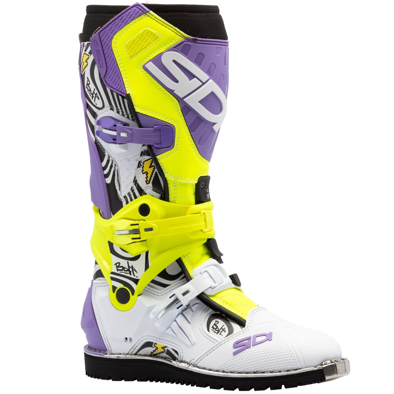 Мотоциклетни ботуши SiDi Crossair HD End BB002 лилаво-жълто-бели