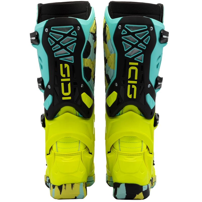 Мотоциклетни ботуши SiDi Crossair X, ментово-флуоресцентно жълти