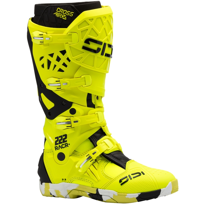 Мотоциклетни ботуши SiDi Crossair X RACR001 черно-флуоресцентно жълто