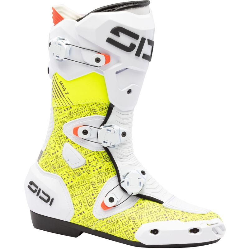 Мотоциклетни ботуши SiDi MAG 2 Air BTA001 бяло-жълти
