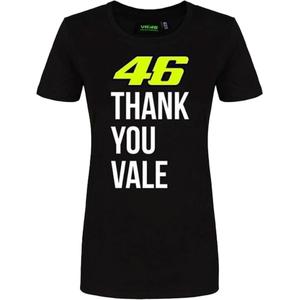 Дамска тениска VR46 Valentino Rossi "Thank you Vale" black