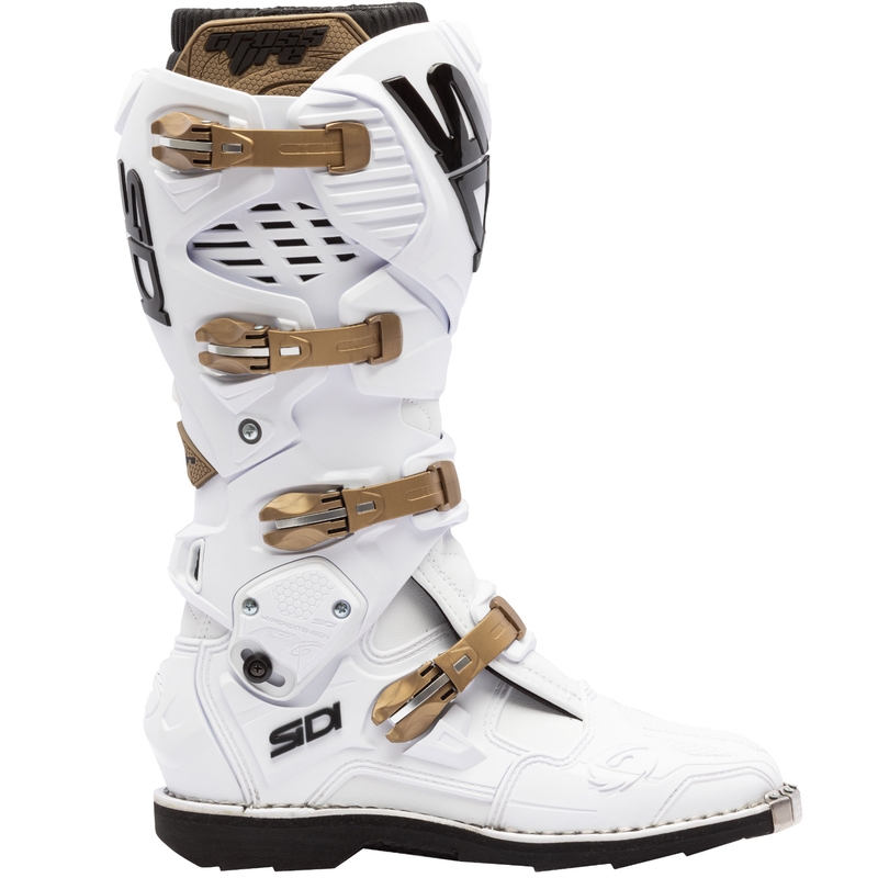 Мотоциклетни ботуши SiDi Crossfire 3, бяло-бронзови