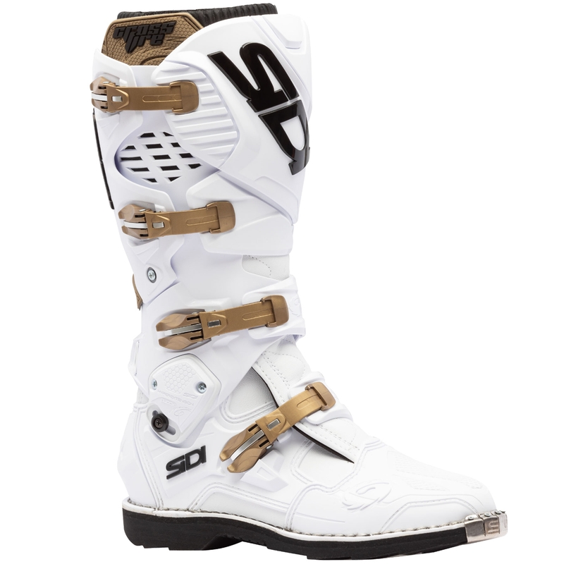 Мотоциклетни ботуши SiDi Crossfire 3, бяло-бронзови