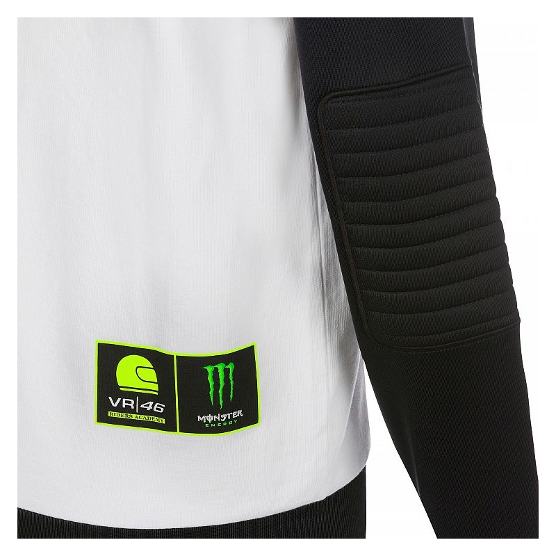 Mikina VR46 Valentino Rossi RIDERS ACADEMY MONSTER Fleece bílo-černá