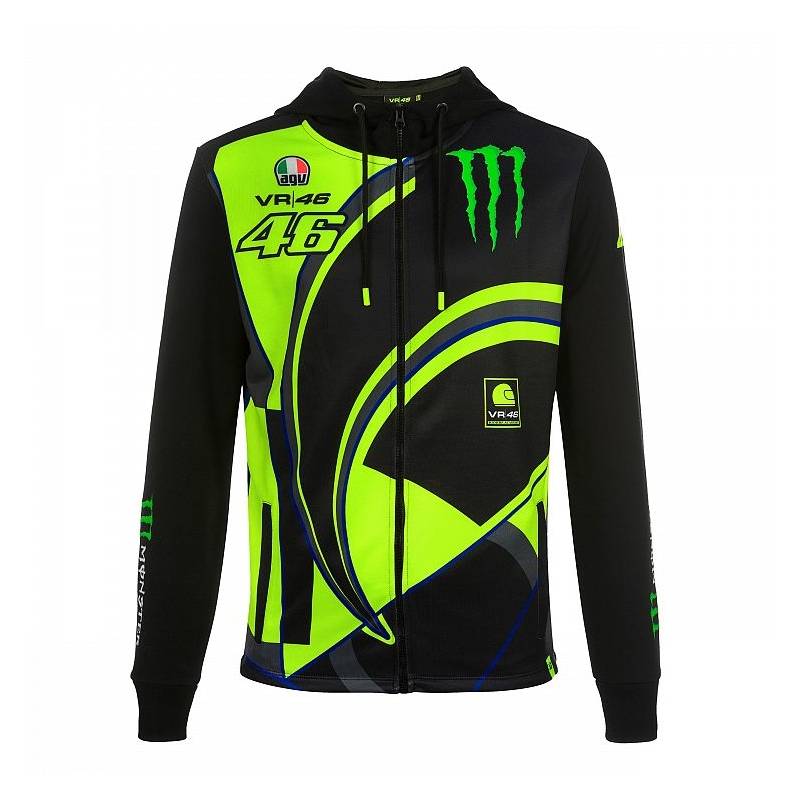 Mikina VR46 Valentino Rossi MONSTER 46 REPLICA FLEECE černá