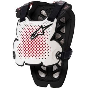 Alpinestars A-1 PRO бяло-черно-червен протектор за гърди