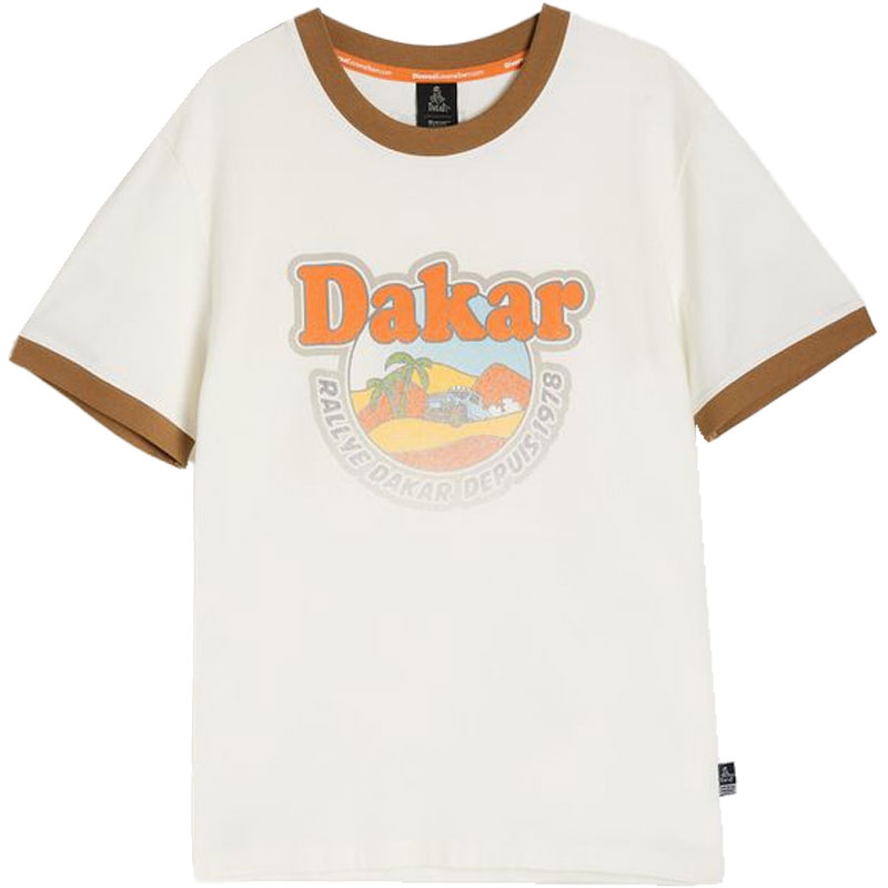 Бяла тениска Dakar DES VINT MOR