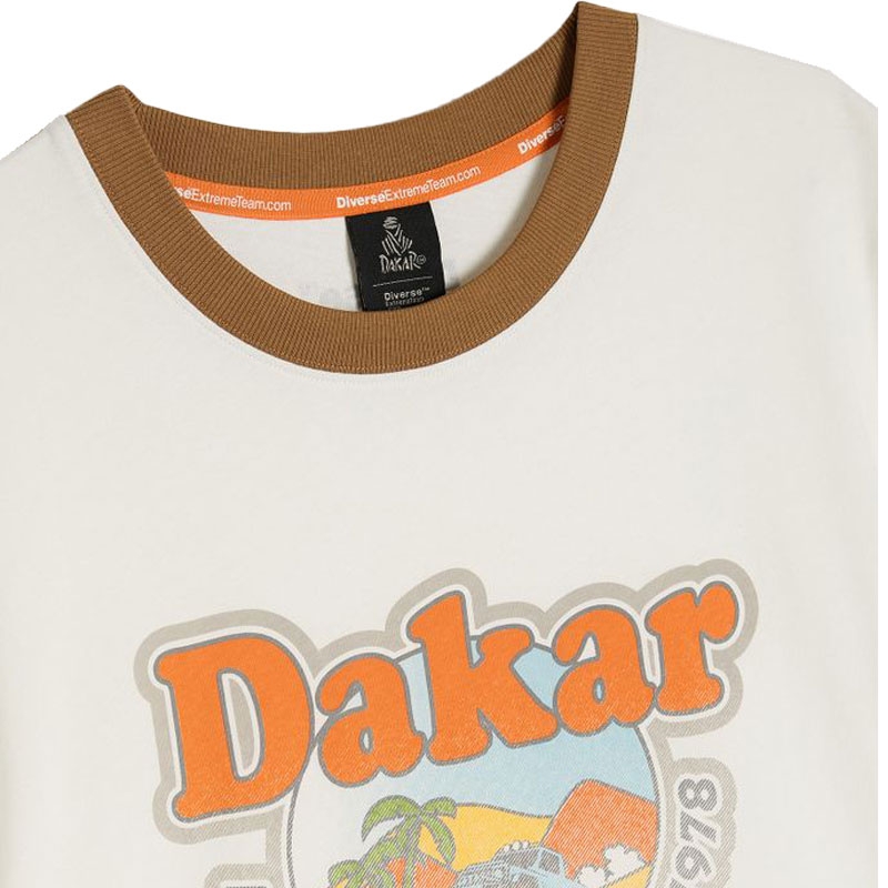 Бяла тениска Dakar DES VINT MOR