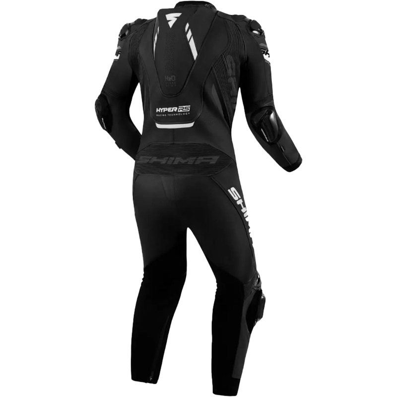 Кожен мотоциклетен комбинезон Shima Hyper-RS в черно и бяло