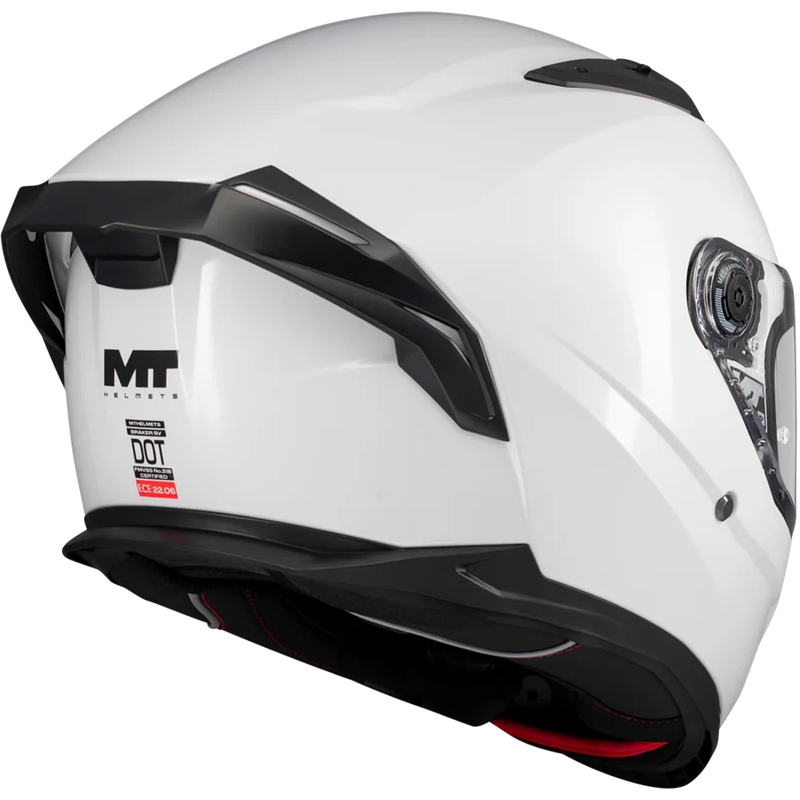 Мото каска с пълно лице MT Braker SV Pure A0 бяла