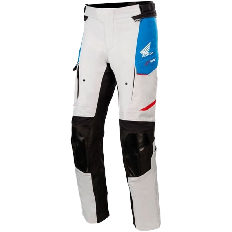 Alpinestars Andes Drystar Honda Светло сиво-черно-синьо-червени панталони за мотоциклет