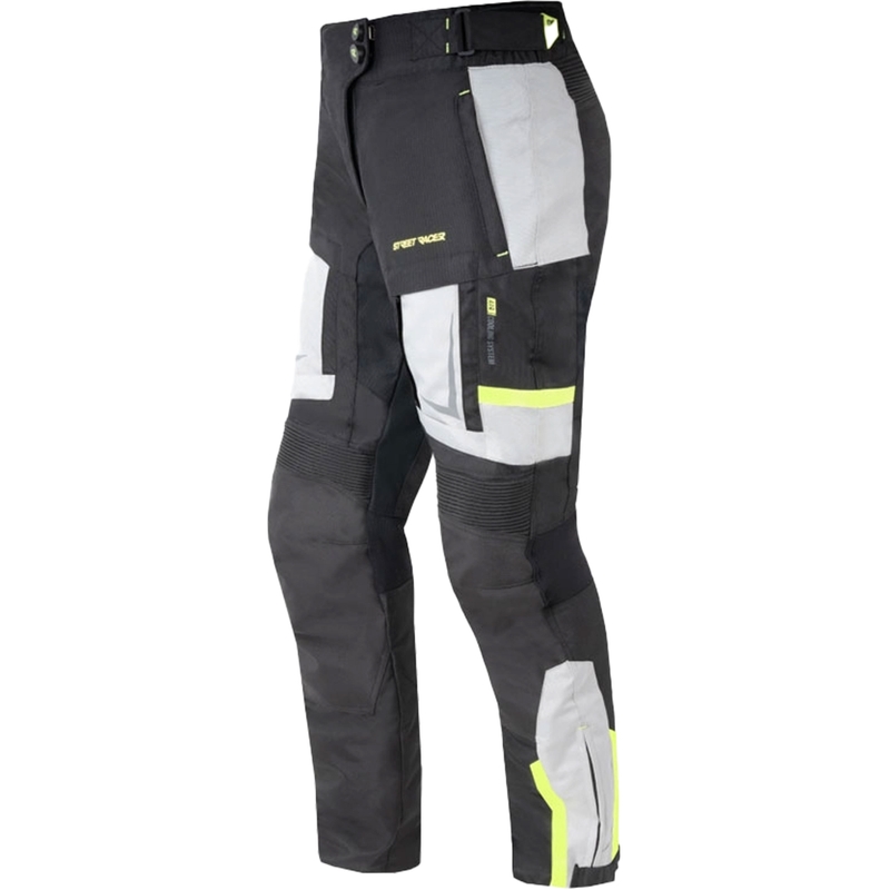 Дамски панталони за мотоциклети Street Racer Hilax Black-Gray-Fluo Yellow