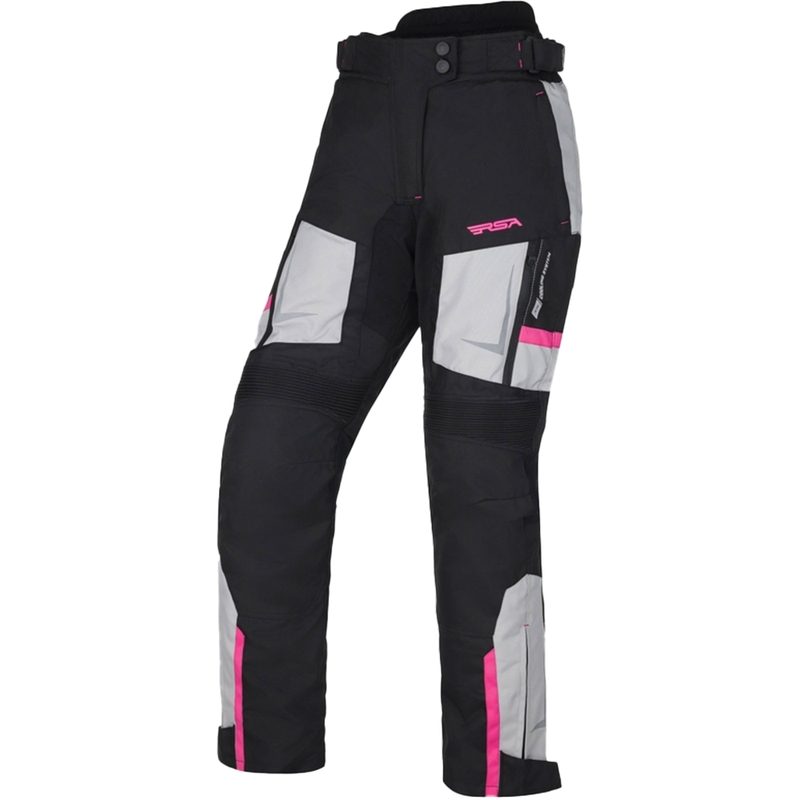 Дамски панталони за мотоциклетизъм RSA EXO 2 Black-Grey-Pink